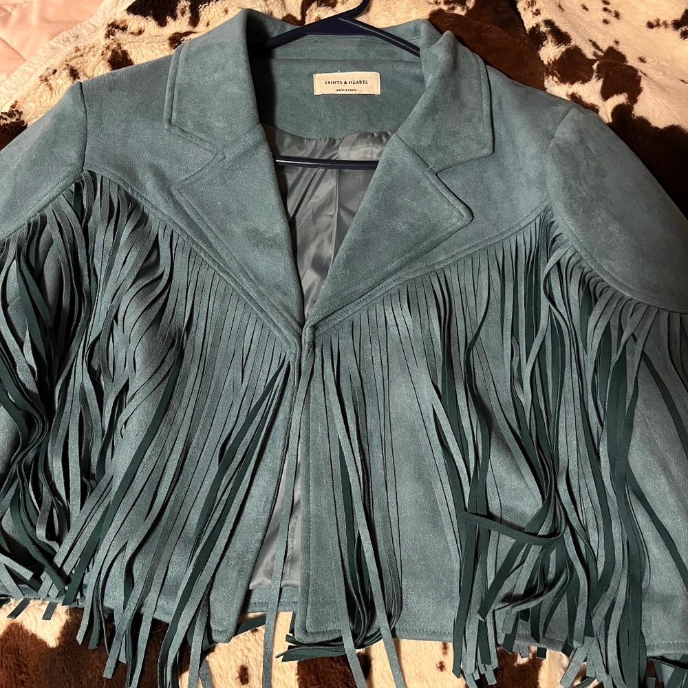 Suede fringe jacket